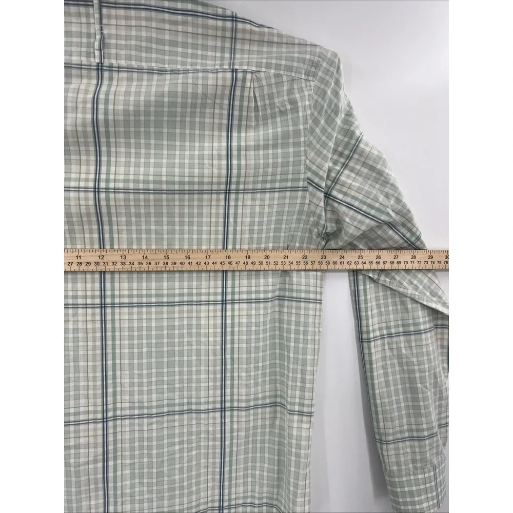 Banana Republic Men's Green‎ Stripe Button Down Long Sleeve Shirt L (16-16 1/2)